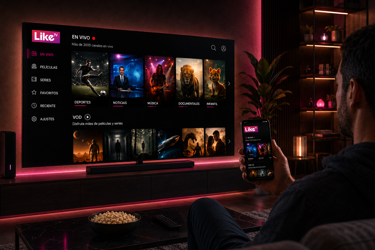 Experiencia LikeTV en el hogar