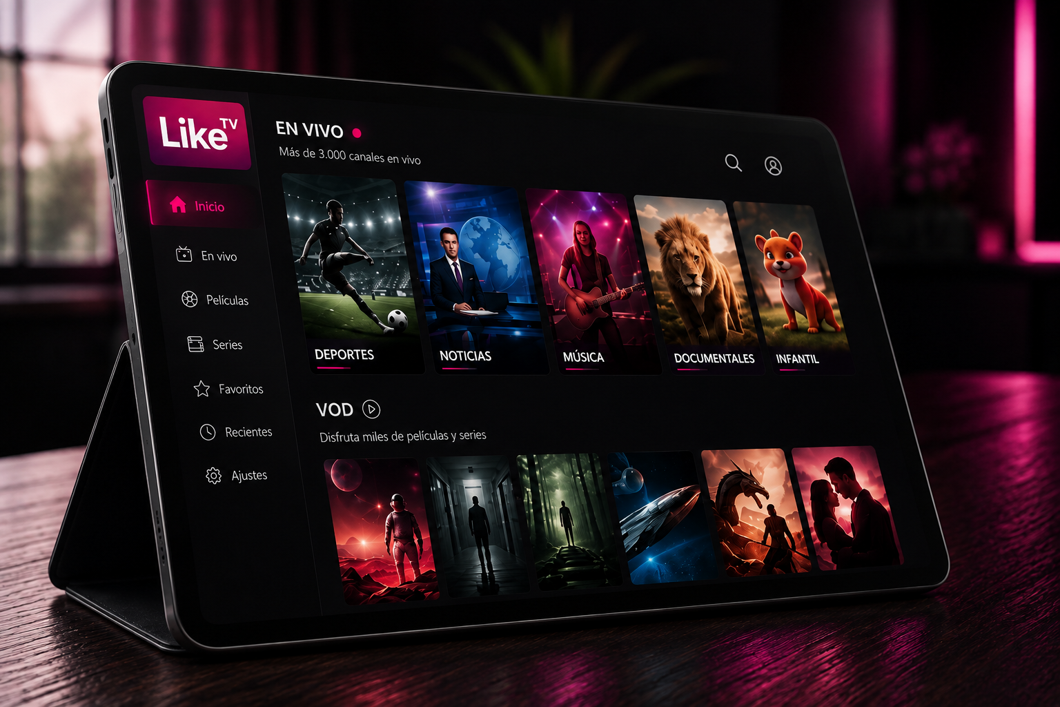 LikeTV en tablet
